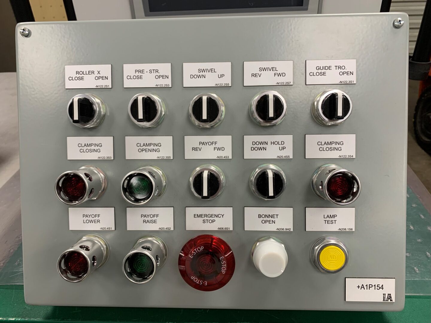 A panel with many different buttons on it